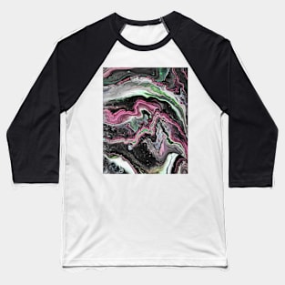 Best Friends - Abstract Acrylic Pour Painting Baseball T-Shirt